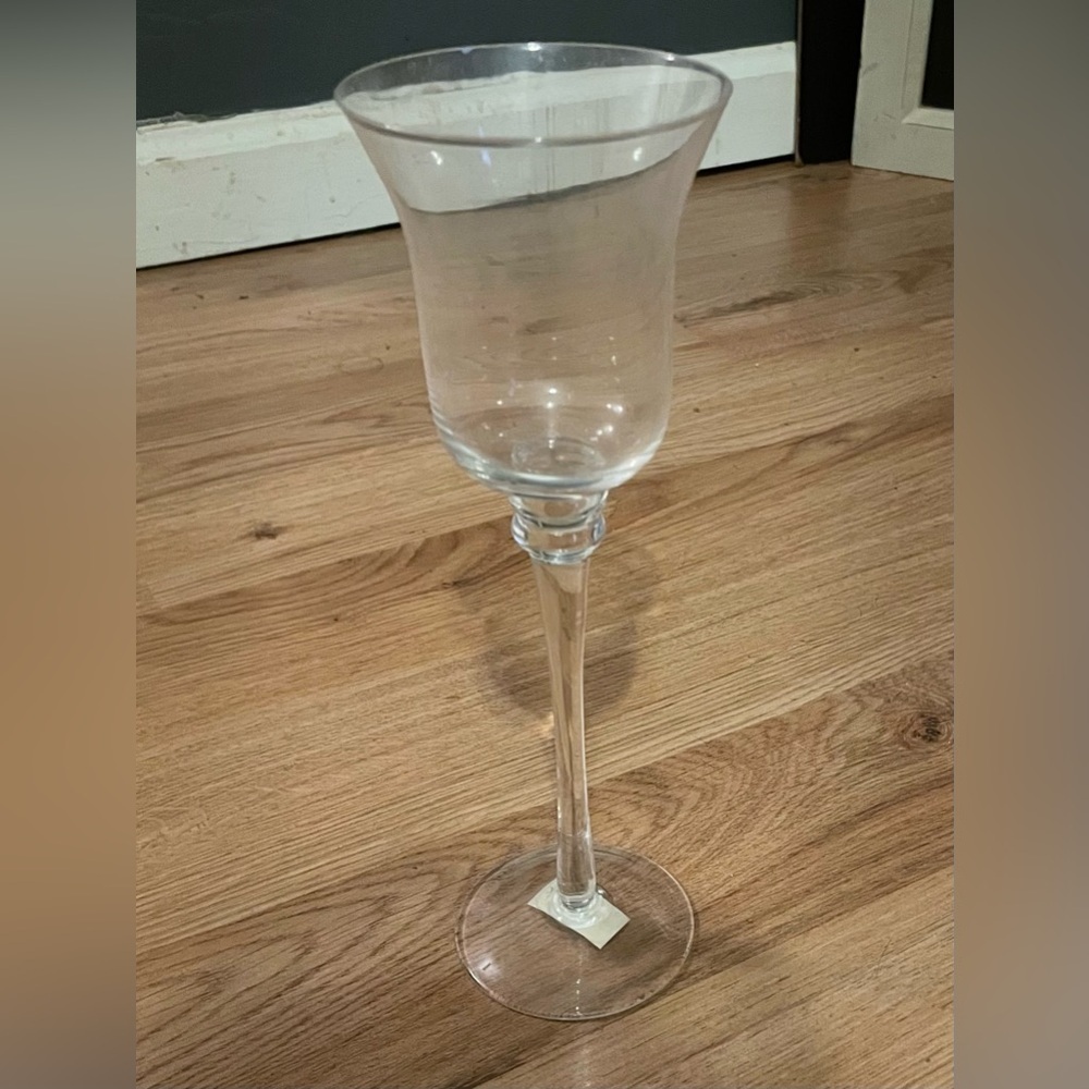 Elegant Clear Glass candle holder